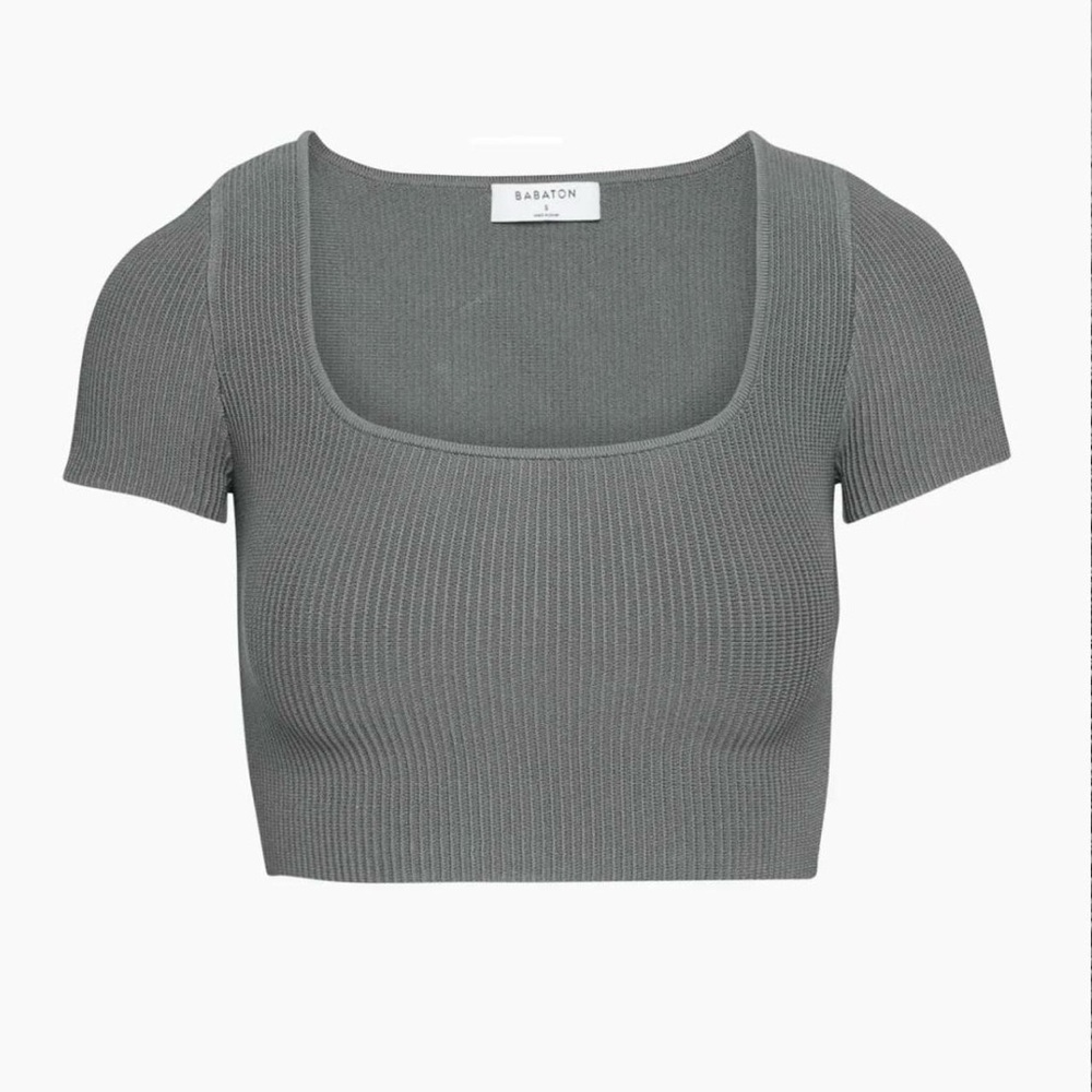 Aritzia Babaton Sculpt Knit Square Neck Top